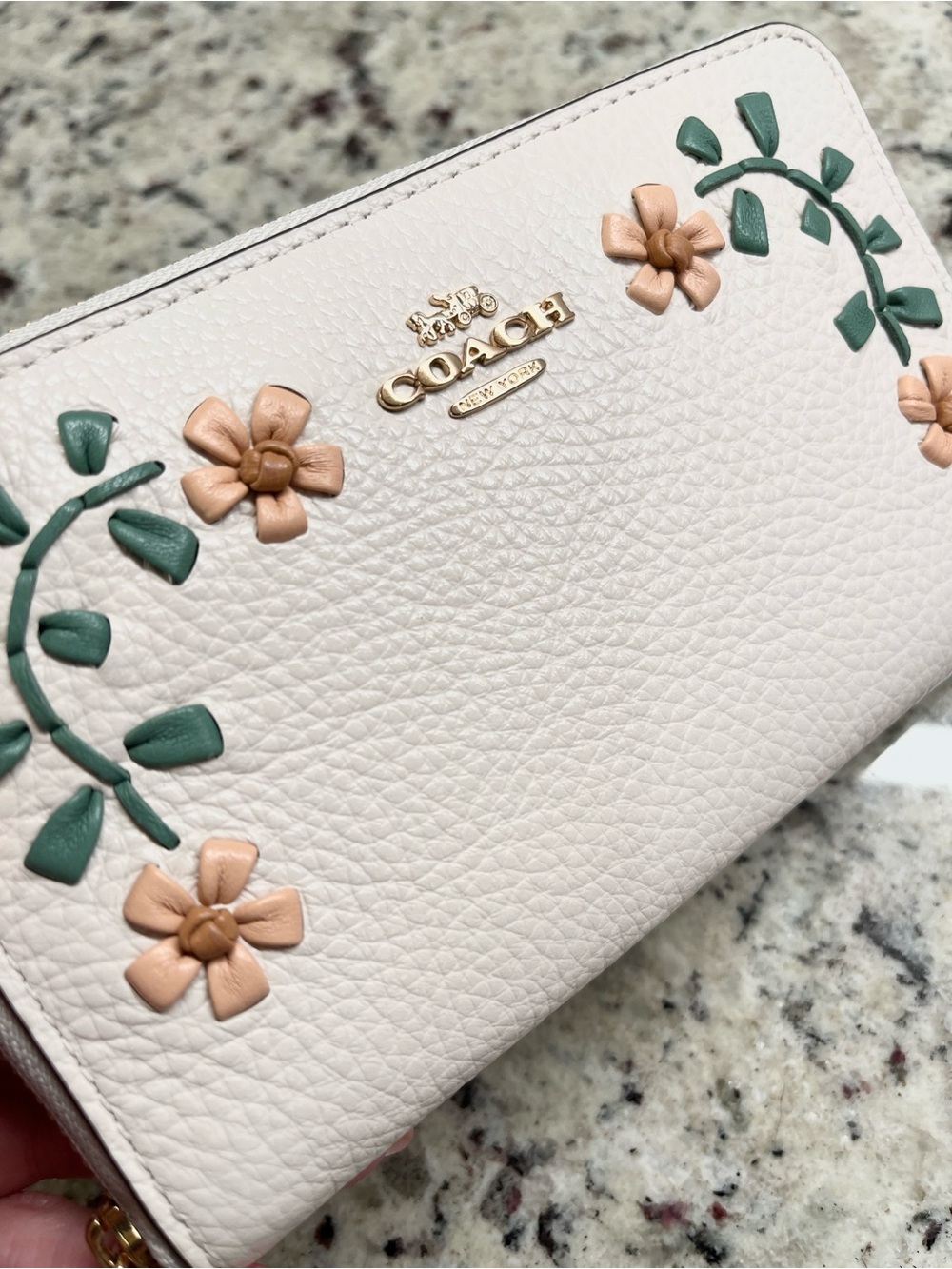 Coach Floral Whipstitch Zip Wallet NWT - Picture 3 of 9